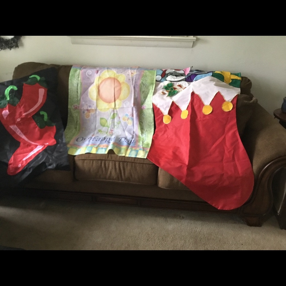 Lot of very big flags for outdoors